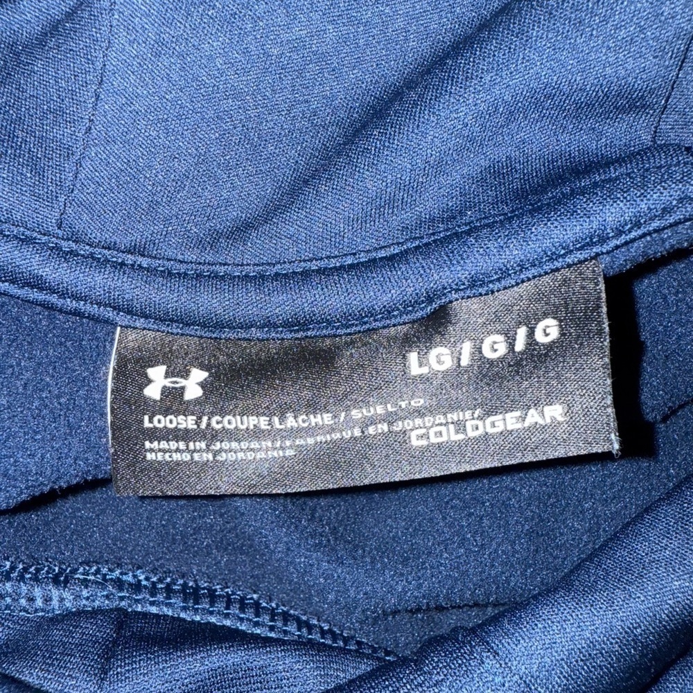 Under Armour Men's Navy Blue Loose Fit ColdGear Hoodie Size L - Picture 8 of 9
